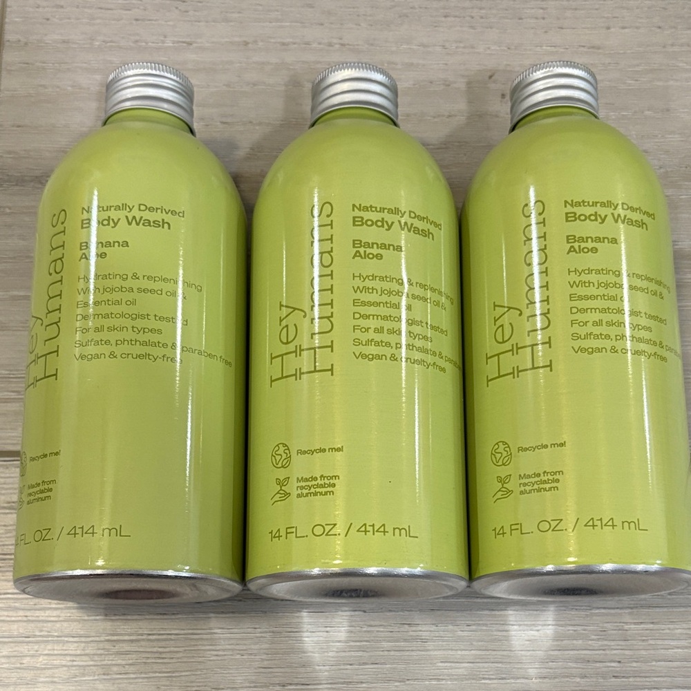 Hey Humans Banana Aloe Body Wash Set of 3
